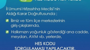 Hes kodu uygulaması başladı