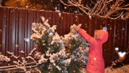 REŞADİYE MERKEZE YILIN İLK KARI YAĞDI