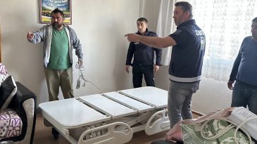 Başkan Ergül Ünal’dan yaşlı hastaya yatak desteği