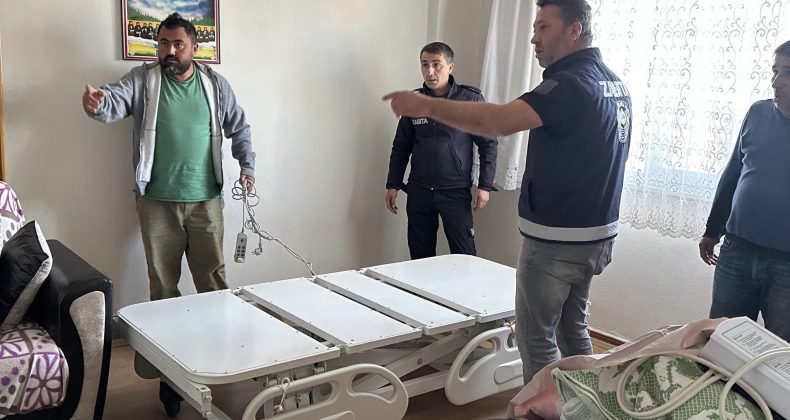 Başkan Ergül Ünal’dan yaşlı hastaya yatak desteği