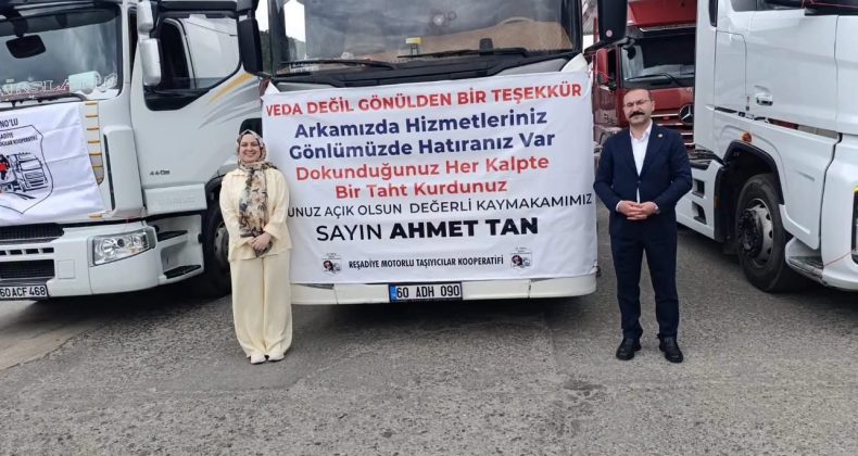 Kaymakam Ahmet Tan Reşadiye’ye veda etti